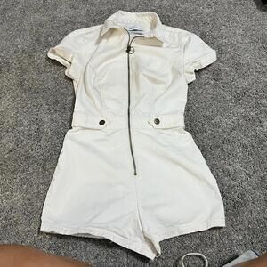 Urban Outfitters Cream Denim Romper size XS